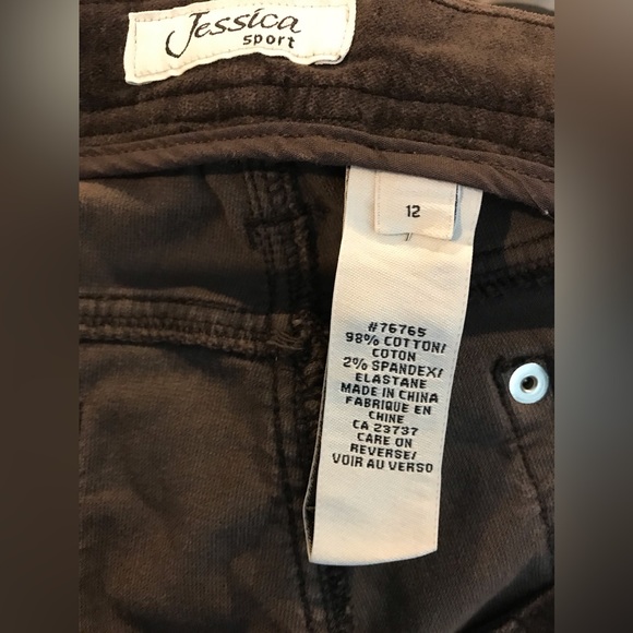 Womens Jessica Sport velour,stretchy Brown with jemstones Pants - Picture 6 of 7